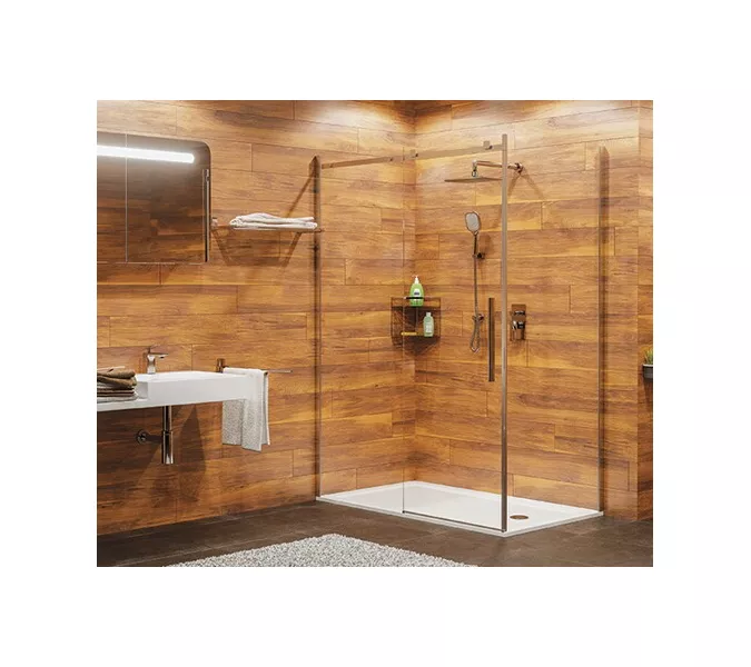 Душевой уголок WasserKRAFT Alme 15R прозрачное стекло/хром, Цвет стекла: прозрачное, Цвет профиля: Хром, Выбрать размер: 80х140, изображение 6
