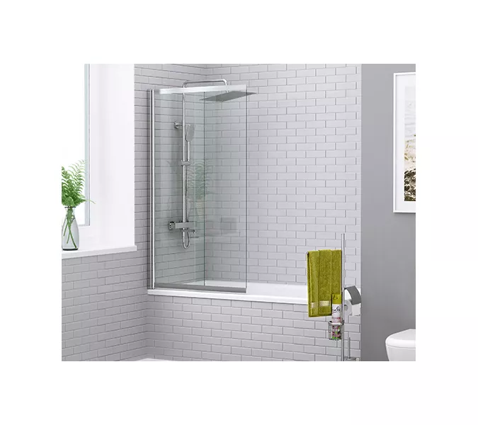 Стеклянная шторка WasserKRAFT Main матовое/хром, Цвет стекла: матовое, Цвет профиля: Хром, Выбрать размер: 100, Внешний вид: с фиксатором двери, Ориентация: Левая, изображение 9