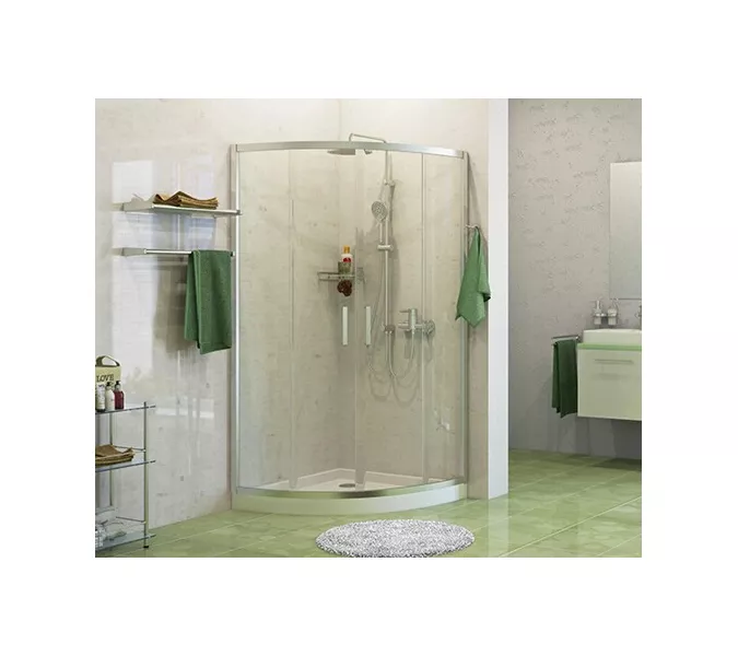 Душевой уголок полукруглый WasserKRAFT Main, Цвет стекла: прозрачное, Цвет профиля: Хром, Выбрать размер: 90х90, изображение 2