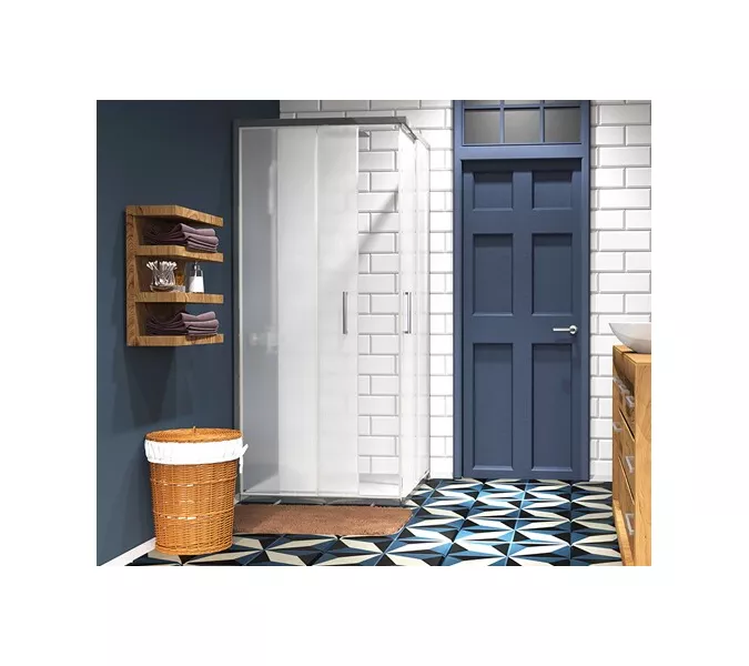 Душевой уголок квадратный WasserKRAFT Main 41S03 Matt glass 90х90 матовое стекло, Цвет стекла: матовое, Цвет профиля: Хром, Выбрать размер: 90х90