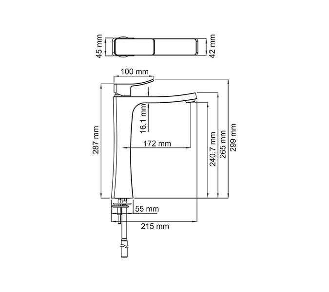 Смеситель WasserKRAFT Aller 1060 1063H, изображение 3