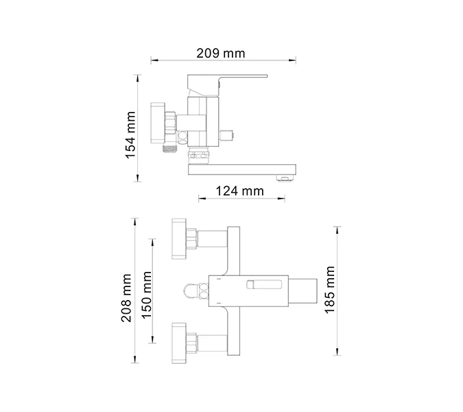 Смеситель для ванны WasserKRAFT Alme 1501, изображение 3