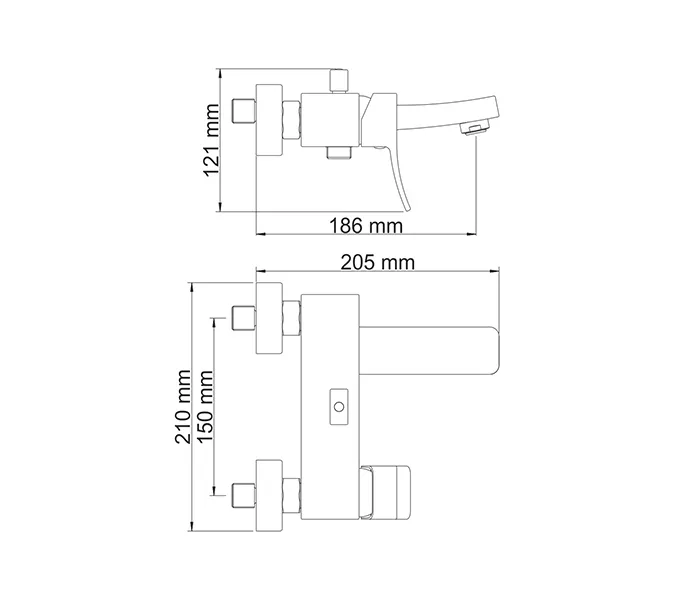 Смеситель для ванны WasserKRAFT Exter 1600 1601, изображение 3