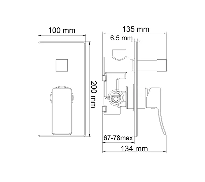 Смеситель для душа WasserKRAFT Exter 1600 1641, изображение 3