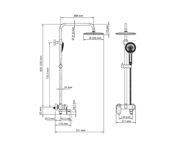 Душевой комплект WasserKRAFT Mindel A18501, изображение 2