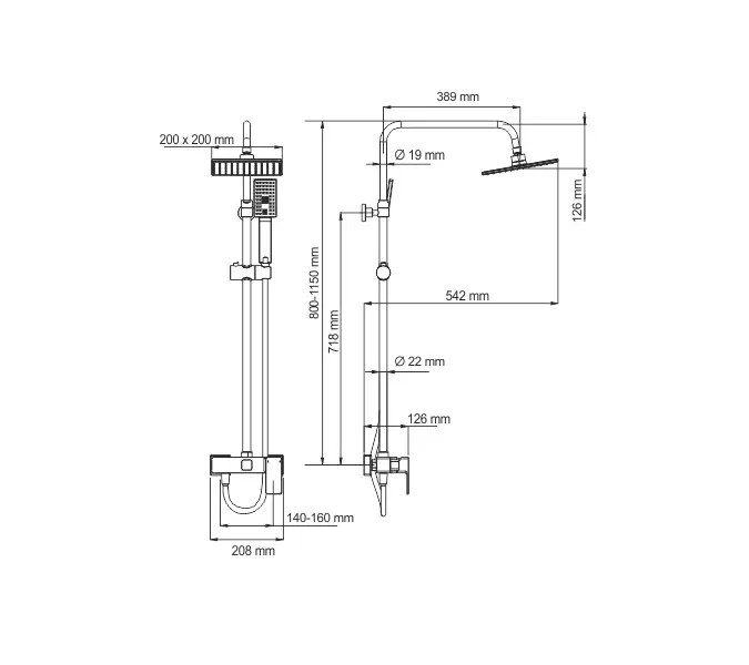 Душевой комплект WasserKRAFT A17702, изображение 3