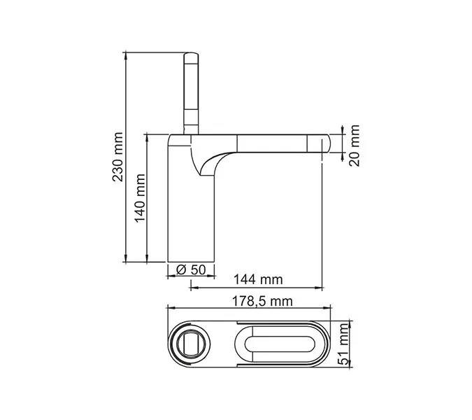 Смеситель для умывальника WasserKRAFT Kammel 1800 1803, изображение 3