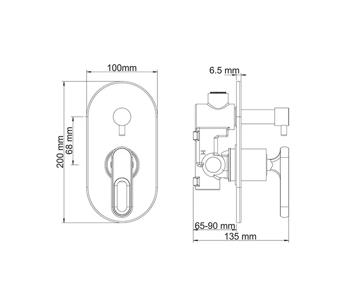 Смеситель для душа WasserKRAFT Kammel 1800 1841, изображение 3
