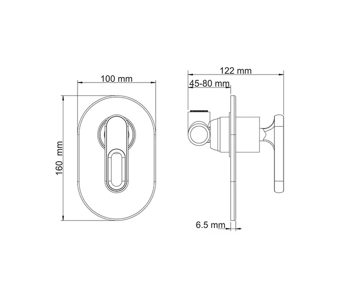 Смеситель для душа WasserKRAFT Kammel 1800 1851, изображение 3