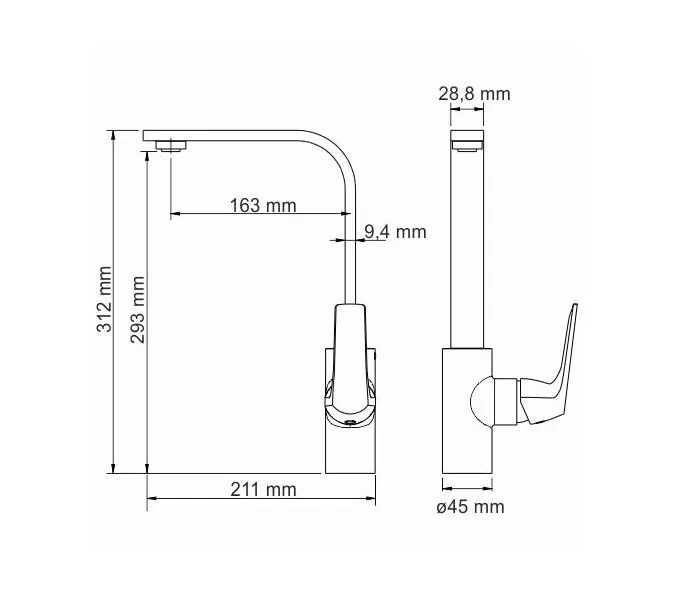 Смеситель для кухонной мойки WasserKRAFT Neime 1900 1907, изображение 3