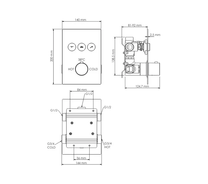 Смеситель для душа WasserKRAFT Neime 1900 1944, изображение 3