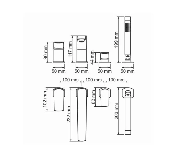 Смеситель для ванны WasserKRAFT Salm 2700 2755, изображение 2
