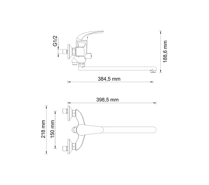 Смеситель для ванны WasserKRAFT Rossel 2800 2802L, изображение 3