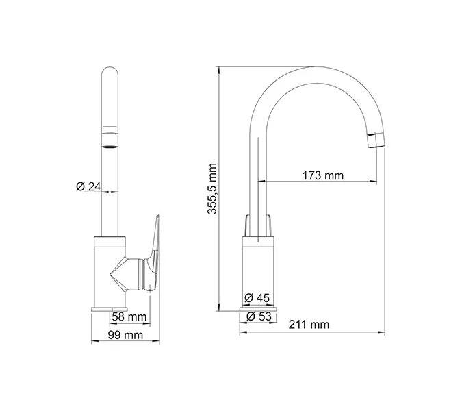 Смеситель для кухонной мойки WasserKRAFT Lopau 3200 3207, изображение 3