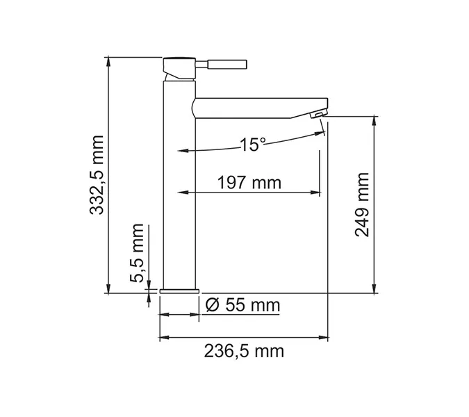 Смеситель для умывальника WasserKRAFT Main 4100 4103H, изображение 3