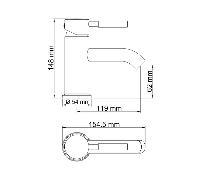 Смеситель для умывальника WasserKRAFT Main 4100 4105, изображение 3