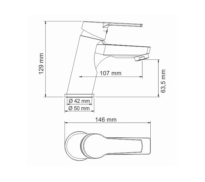 Смеситель для умывальника WasserKRAFT Rhin 4400 4403, изображение 3