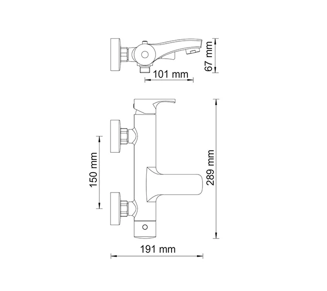 Смеситель для ванны WasserKRAFT Berkel 4800 4801, изображение 3