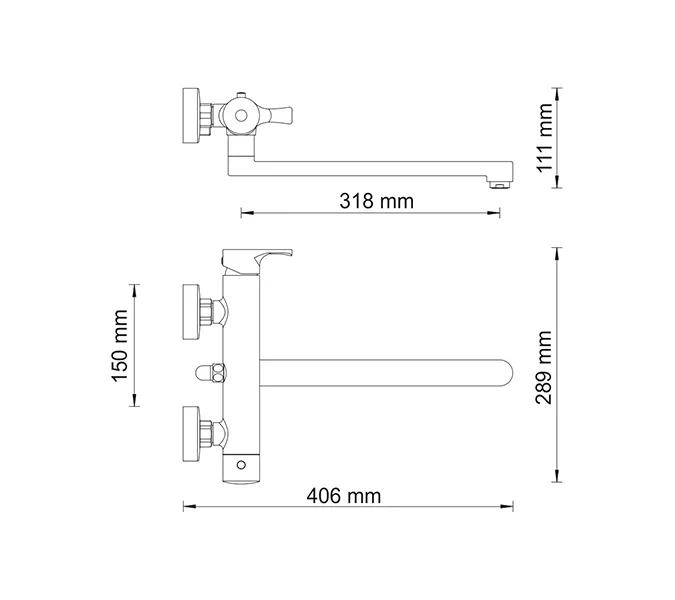 Смеситель для ванны WasserKRAFT Berkel 4800 4802L, изображение 3