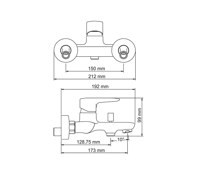 Смеситель для ванны WasserKRAFT Vils 5600 5601, изображение 3