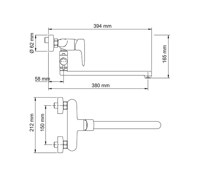 Смеситель для ванны WasserKRAFT Vils 5600 5602L, изображение 3