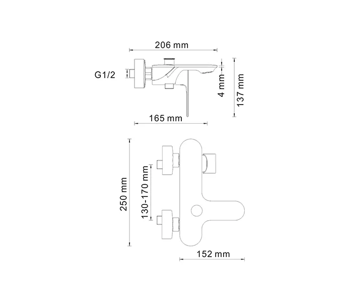 Смеситель для ванны WasserKRAFT Dinkel 5800 5801, изображение 3