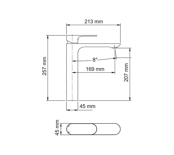 Смеситель  для умывальника WasserKRAFT Dinkel 5800 5803H, изображение 3