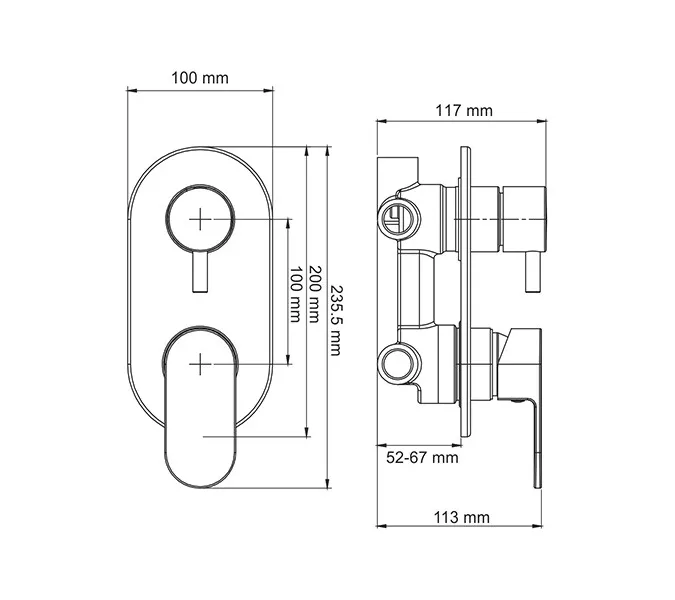 Смеситель для ванны и душа WasserKRAFT Dinkel 5800 5871, изображение 3