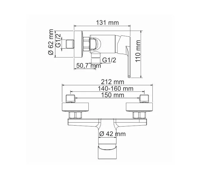 Смеситель для душа WasserKRAFT Dill 6100 6102, изображение 3