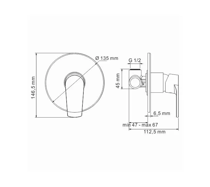 Смеситель для душа WasserKRAFT Dill 6100 6161, изображение 2