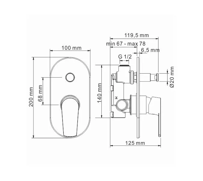 Смеситель для душа WasserKRAFT Dill 6100 6151, изображение 2