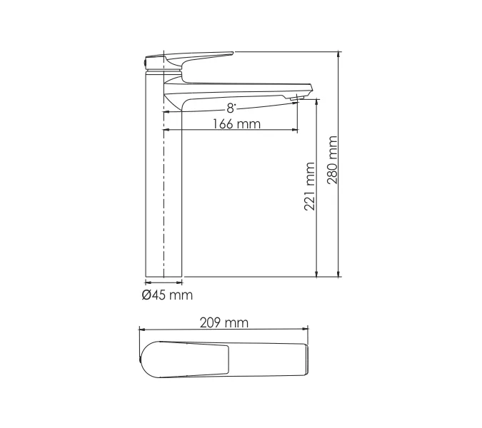 Смеситель для умывальника WasserKRAFT Wiese 8403H, изображение 3