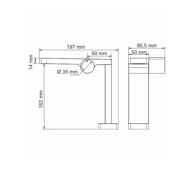 Смеситель для умывальника WasserKRAFT Alme 1500 1510, изображение 3