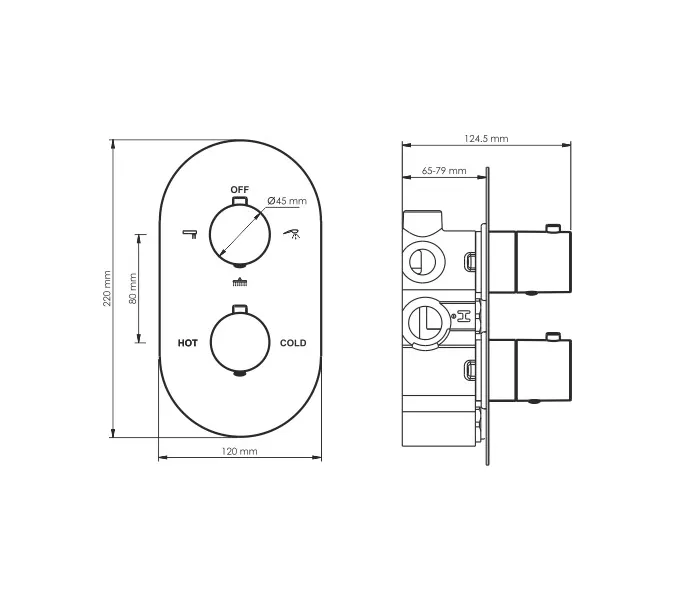 Термостатический смеситель для душа WasserKRAFT Elbe 7400 7444 Thermo, изображение 2