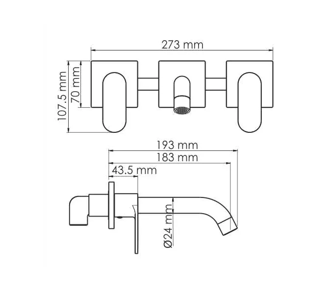 Встраиваемый смеситель для раковины WasserKRAFT Elbe  7445, изображение 3