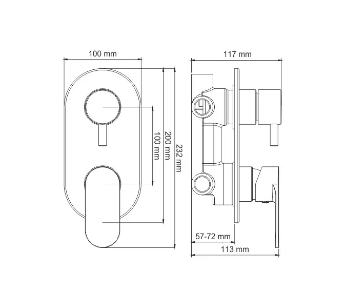 Смеситель для ванны и душа WasserKRAFT Elbe 7400 7471, изображение 3
