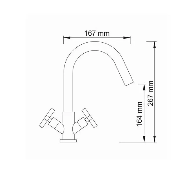Смеситель для умывальника WasserKRAFT Weser 7800 7803, изображение 3