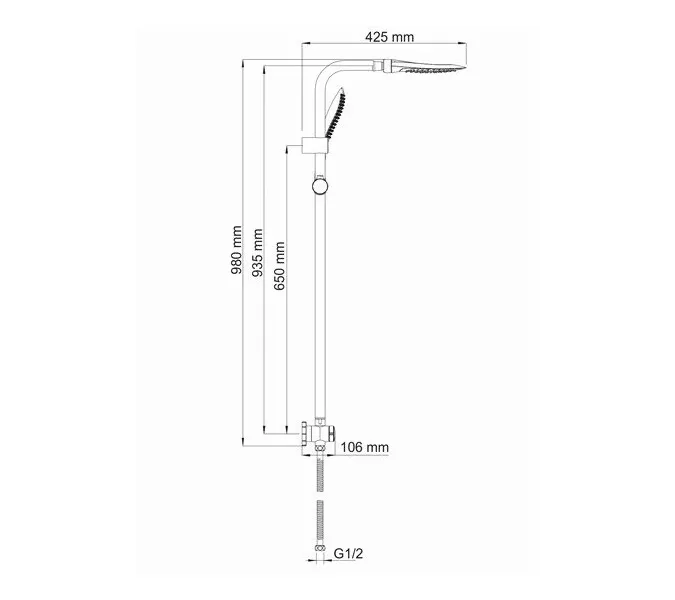 Душевой комплект WasserKRAFT A045, изображение 3