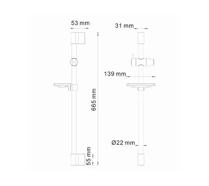 Душевая штанга с мыльницей WasserKRAFT A063, изображение 3