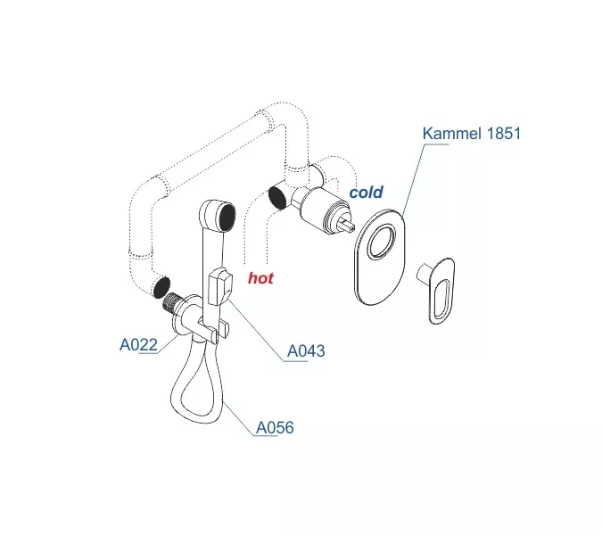 Встраиваемый комплект  WasserKRAFT A111856, изображение 3