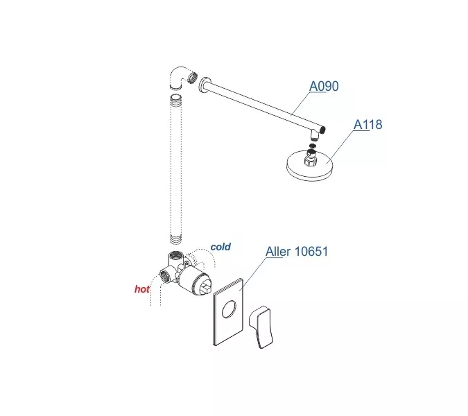 Встраиваемый комплект  WasserKRAFT A12118  для душа, изображение 3