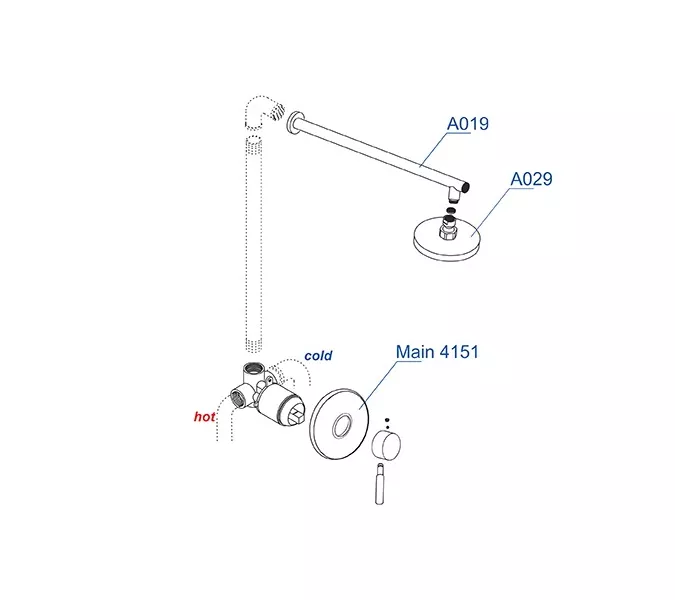 Встраиваемый комплект  WasserKRAFT A12429  для душа, изображение 3