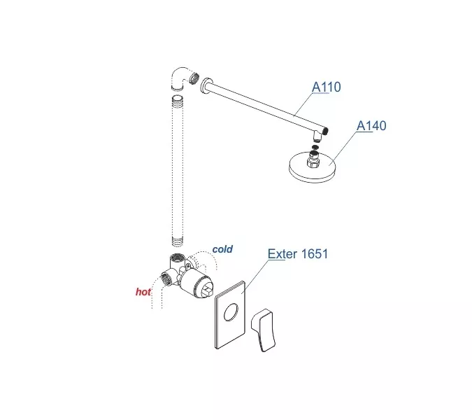 Встраиваемый комплект  WasserKRAFT A12610  для душа, изображение 3