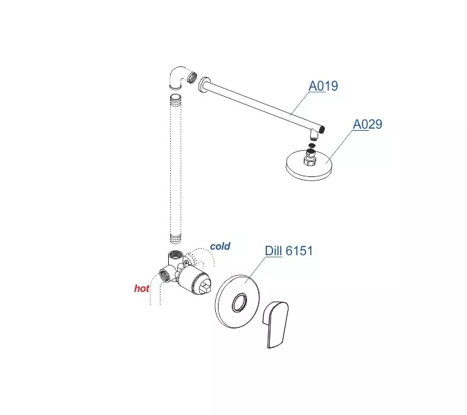 Встраиваемый комплект  WasserKRAFT A12629  для душа, изображение 3
