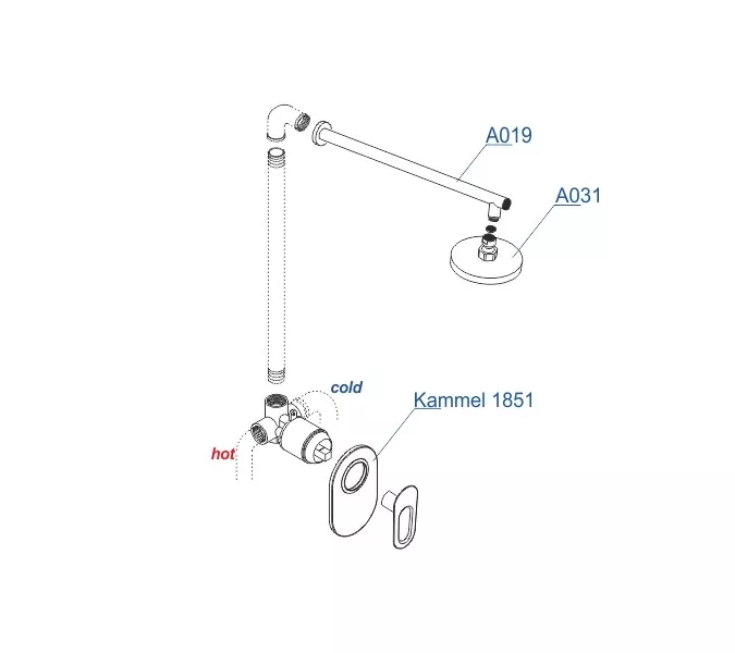Встраиваемый комплект  WasserKRAFT A12831  для душа, изображение 3