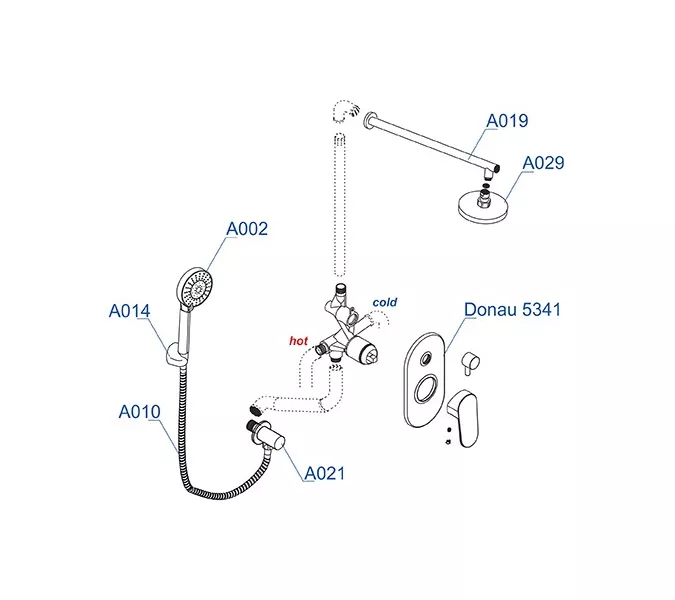 Встраиваемый комплект  WasserKRAFT A14229  для душа, изображение 3