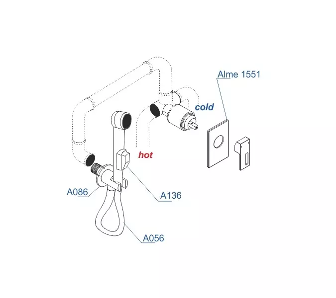 Встраиваемый комплект  WasserKRAFT A15156, изображение 3
