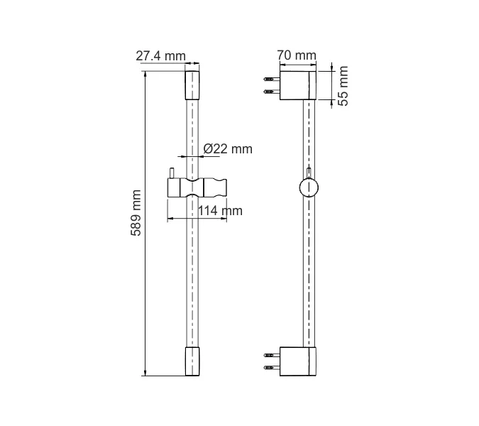 Штанга для душа  WasserKRAFT Aisch  A190, изображение 2