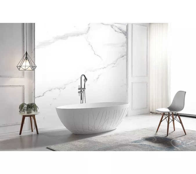 Акриловая ванна отдельностоящая ABBER AB9283  175х100, Выбрать цвет: Белый, изображение 2