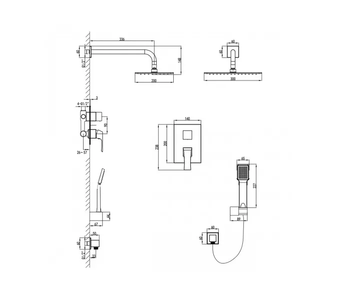 Смеситель Lemark Unit LM4529C для душа, встраиваемый, изображение 2